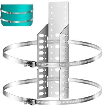 Imagem de Blulu 1 conjunto de suporte de montagem de tanque de expansão térmica com alça de aquecedor de água, tiras de terremoto, suporte de propano de nitrogênio para poste de 13 galões ou 33 cm de diâmetro