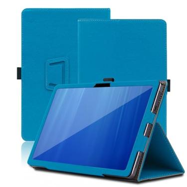 Imagem de Capa para tablet Wacom Movinkpad Pro 14 de 14 polegadas, Wacom Movinkpad Pro 14, capa protetora dobrável com suporte para lápis e alça de pulso, proteção total. (azul claro)