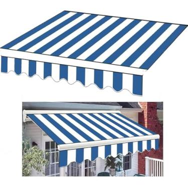 Imagem de FYLFANYAN Toldo retrátil de substituição para toldo de pátio à prova d'água para janela porta mercado deck pátio toldo de tecido de substituição toldos de lona para coberturas de pátio (apenas tecido