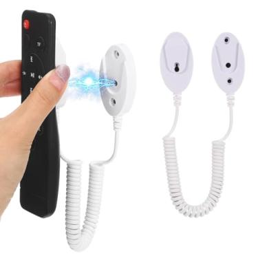 Imagem de balacoo Suporte de controle remoto magnético: correia retrátil de controle de TV com cabo de segurança, corda antiperda montada na parede para controle remoto de ventilador de projetor de ar