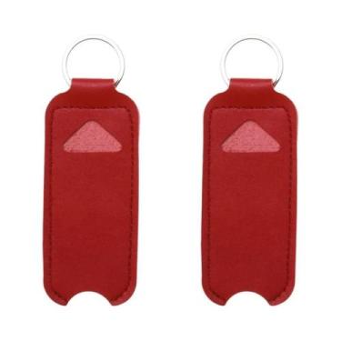 Imagem de Capa De Couro PU Para Chaveiro, Portátil, Para Protetor Labial, Batom,