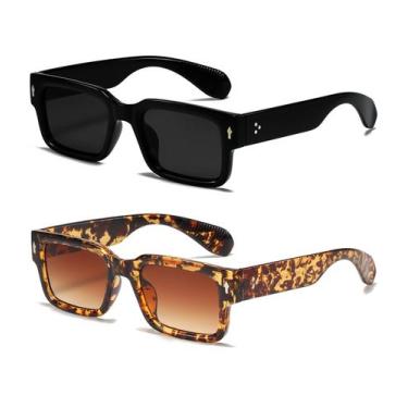 Imagem de Gafas de sol EYLRIM con montura cuadrada y protección UV400 para mujer