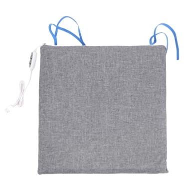 Imagem de Cosiki Almofada de Assento Aquecida USB, Almofada Aquecida de Espuma Cinza de Alta Densidade Com 3 Configurações de Calor e Temporizador, para Atividades Internas e Externas