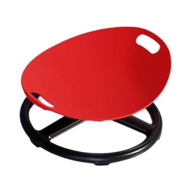 Imagem de Baoblaze Cadeira giratória infantil antiderrapante, portátil, para uso interno e externo, brinquedo calmante, assento giratório sensorial, presente para, Vermelho