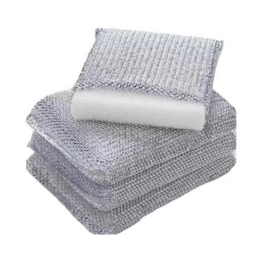 Imagem de Esponjas De Limpeza De Cozinha Sem Riscos 4pcs Escova Para Panelas Len