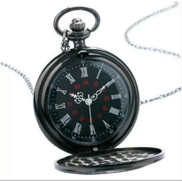 Imagem de Relógio De Bolso Com Corrente Vintage Estojo Novo - YISUYA, Preto