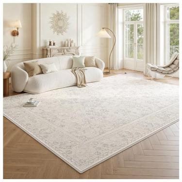 Imagem de SPXMQSS Tapetes para sala de estar, antiderrapante de pelo baixo, tapete grande, lavável, para sala de estar, retangular, resistente a manchas, para casa, escritório, sala de jantar, G 200 x 300 cm