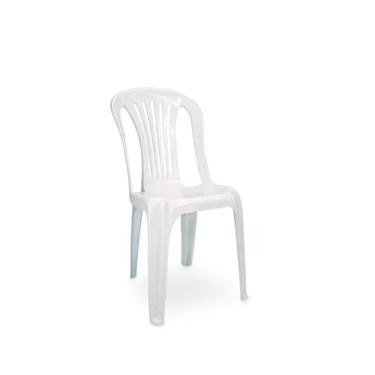 Imagem de Kit 4 Cadeiras Bistrô Plásticas Branca Jardim Bar