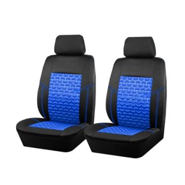 Imagem de FALVFUN Capa de assento dianteiro do carro, malha macia de ar frio 3D em relevo para pneu protetor de assento dianteiro compatível com airbag, capa de proteção interna esportiva para cadeira, ajuste
