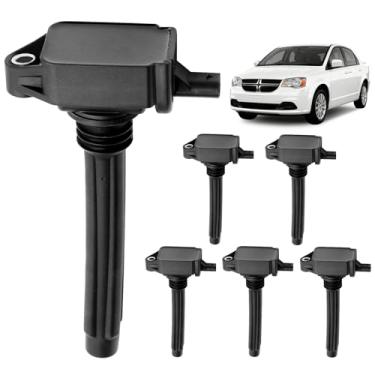 Imagem de Conjunto de 6 bobinas de ignição HQPASFY para Dodge Avenge Charger Durango RAM 1500 Chrysler Town & Country Wrangler VW Routan e mais substituições # 0221504032, UF648, C1791