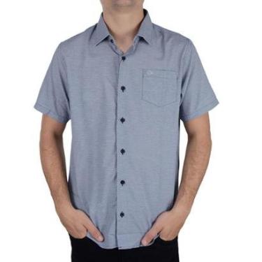 Imagem de Camisa Social Masculina Ogochi MC Slim Marinho - 0015-Masculino