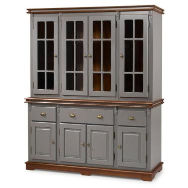 Imagem de Arca Oratório 4 Portas Madeira, 3 Gavetas E 4 Portas Vidro Manchester - M52055 Garapa - Verniz