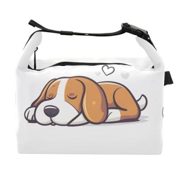 Imagem de STAYTOP Lancheira de cachorro fofo dormindo com fivela de alça, lancheira isolada para meninos e meninas, lancheira térmica para trabalho escolar