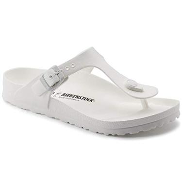 Imagem de Birkenstock Sandália Arizona com palmilha macia masculina, Branco, 46 EU