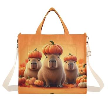 Imagem de CEBUGI Linda bolsa feminina capivaras bolsa de mão com alça de ombro ajustável para trabalho e viagem na faculdade, P, A66, Medium