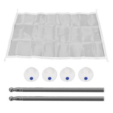 Imagem de Portão de malha CUOFYUNL sem perfuração dobrável portátil malha bebê cachorro portão de cerca de segurança para escada de entrada (Estilo 1)