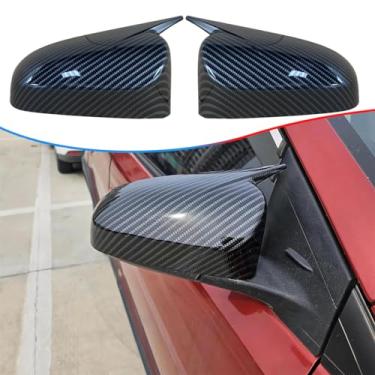Imagem de MUXEE Capas de espelho lateral, para Toyota Camry 2012 2013 2014 2015 2016 2017 2 peças acessórios de capa de seta - fibra de carbono.