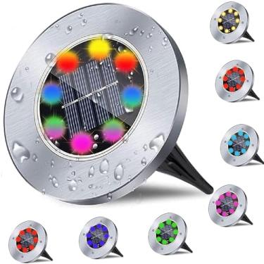 Imagem de Luzes Solares para o Jardim de Paisagem no Atualizadas e Brilhantes Caminho Quintal Deck Gramado Pátio Passarela