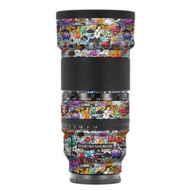 Imagem de 100 2.8 Câmera Macro Lens Skin Vinil Wrap Filme Adesivo para Sony FE 100 mm F2.8 Macro GM OSS Protector Decalques Acessórios FE 2.8/100 (Graffiti Branco, para Sony FE 100 mm F2.8 Macro GM OSS)
