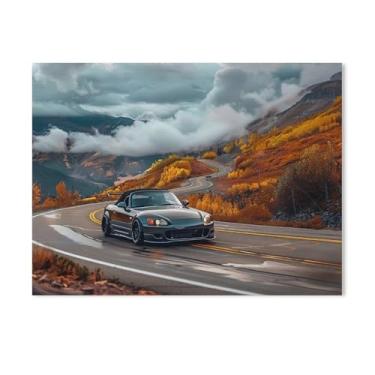 Imagem de HouLaiZhe S2000 Jdm carro esportivo montanha neblina pôsteres lona parede estética sala decoração de parede impressões galeria sala decoração de parede para quarto sala de estar escritório 18 x 24