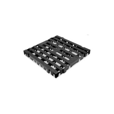 Imagem de Piso Plástico Estrado Vazado, 50x50cm, Polipropileno, Preto, Modular, Antiderrapante, 4cm Altura