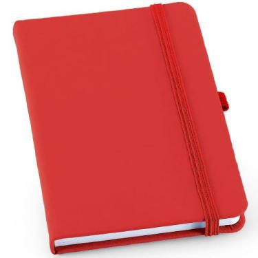 Imagem de Caderneta de Anotações 9x14cm 80 Folhas Pautadas - TopGet, Vermelho