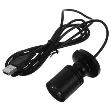 Imagem de DIYEAH Luz LED USB para armário pequenos holofotes para prateleiras, mini luz de destaque interna ajustável em liga de alumínio preta para exibição de joias