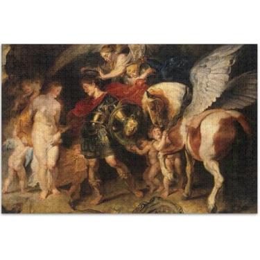 Imagem de Rubens Prints Perseus Andromeda Quebra-cabeça adultos 1000 peças presentes família elefante branco divertido quebra-cabeça brinquedo de arte, 75 x 40 centímetros