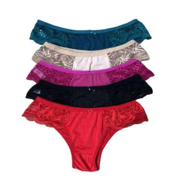 Imagem de Kit Com 5 Calcinha Tanga Microfibra - Pura Sedução/Zilook, G
