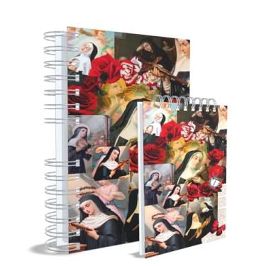 Imagem de Agenda Católica 2026 + Bloco de Anotações, Santa Rita, Rosa, Capa 19