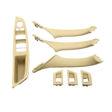 Imagem de Conjunto de maçaneta interna para porta interna de carro, apoio de braço, compatível com BMW Série 5 F10 F11 523i 525i 528i 530i LHD RHD(LHD Beige)