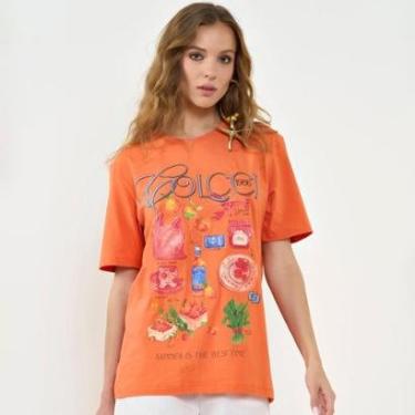 Imagem de Camiseta Colcci Summer Laranja Feminino-Feminino