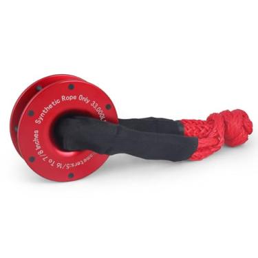 Imagem de Polia de retenção de corda resistente guincho de reboque anel de recuperação com alça de reboque (preto)