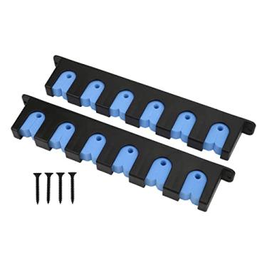 Imagem de Alomejor Cremalheira Fixada na Parede da Vara de Pesca, 6 Suporte da Haste Plástico Abs Resistente Ao Impacto Químico do Calor Com Grampos de Eva para a Proteção Haste, (BLUE)