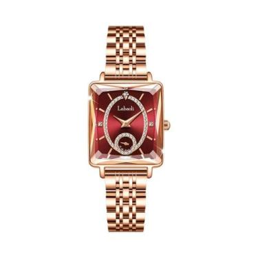 Imagem de Relógio De Pulso Feminino De Luxo À Prova d'Água Com Pulseira De Aço E