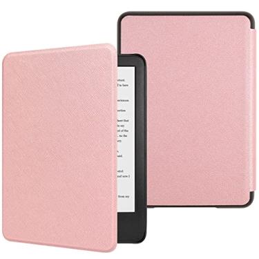 Imagem de Capa para Kindle Paperwhite de 6,8 polegadas (11ª geração, versão 2021), couro PU premium, ultrafina, leve, inteligente, protetora, durável, com função hibernar automático, ouro rosa