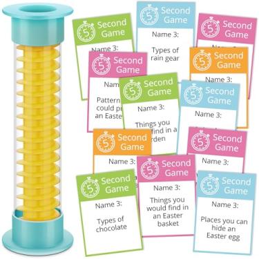 Imagem de Foilswirl Valentine Party Games 5 Second Game, 72 Cards and 5 Second Hourglass Family Card Game Night with Galentine Family Friends Funny Mini Card Game for Ages 15+(Blue,Easter)