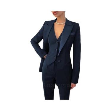 Imagem de Conjunto De Terno Feminino plus Size Elegante Para Negócios: Blazer, C