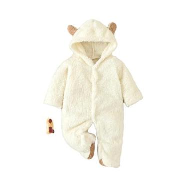 Imagem de Macacão De Fleece Para Bebê Recém-Nascido, Quente, Com Capuz, Para Pri