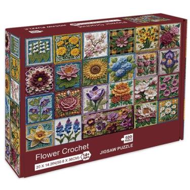 Imagem de Puzzle Noceba Flower Crochet 500 peças 51x36cm