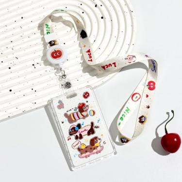 Imagem de Carretel de crachá de anime engraçado com cordão ajustável - linda alça retrátil de pescoço para enfermeiros e presentes para adolescentes