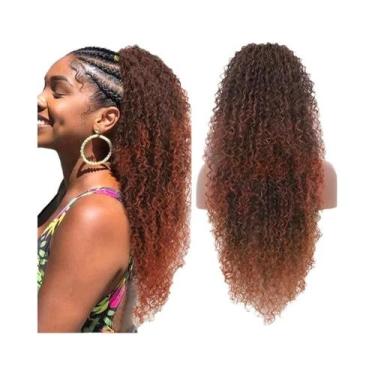 Imagem de Peruca Sintética Longa E Volumosa Com Rabo De Cavalo E Cordão Para Cac