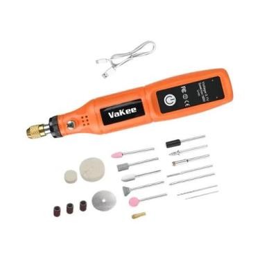 Imagem de Furadeira Elétrica Mini Sem Fio USB Vakee, Ferramenta Rotativa Portáti