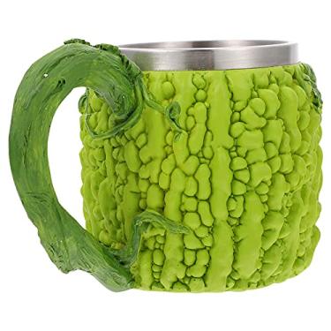 Imagem de Decoração de outono Decoração de outono Caneca de café térmica de decoração de outono 3 pçs Design de frutas vegetais Copo de cerveja de aço inoxidável para barra de casa usando 400 ml Decoração de ca