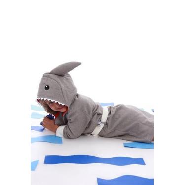 Imagem de Roupão Infantil Tubarão Cinza - QUIMERA KIDS, M