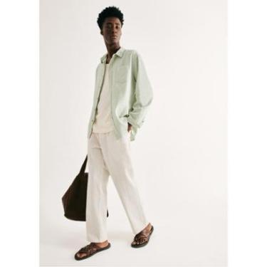 Imagem de Calça Masculina Reta Chino Risca De Giz-Masculino