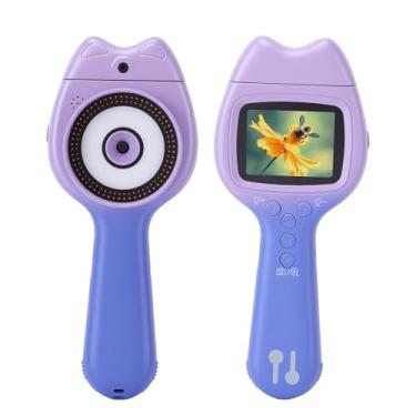 Imagem de VBESTLIFE Microscópio Infantil Portátil, 500x 1080p, Microscópio Digital para Crianças, Kit de Ciências Educacionais, Brinquedos para Idades de 3 a 12 Anos, Meninos e Meninas (azul roxo)