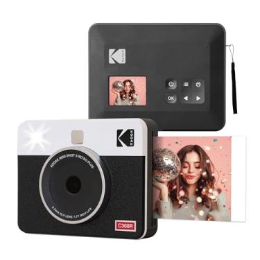 Imagem de Câmera Instantânea e Impressora Fotográfica Kodak Mini Shot 3 Retro 7,6 x 7,6 cm, portátil, sem fio, compatível com iOS e Android, Bluetooth, tecnologia 4Pass de foto de verdade em alta definição e acabamento laminado, qualidade premium - branco