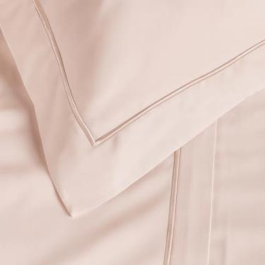 Imagem de Jogo de Cama Lençol 4 Peças 100% Algodão 300 Fios Percal Casal Queen/King(Rosa,Queen)