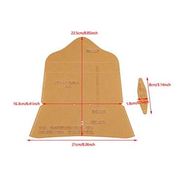 Imagem de Generic Conjunto de Modelos DIY de Carteira de Acrílico de, Ferramenta Transparente para Cortar Padrões de Couro, Papel Protetor Mascarado, Ideal para Uso Pessoal ou Profissional, 2 Peças